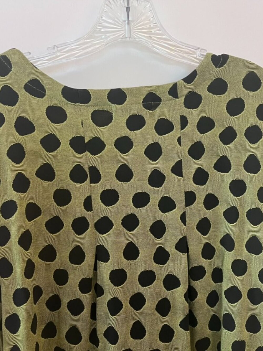 Polka-dot tunic top in soft lime by Habitat, XL - Picture 3 of 8